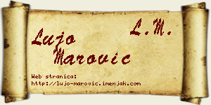 Lujo Marović vizit kartica